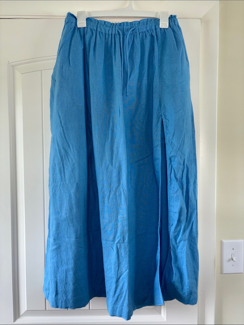 Abercrombie Linen Cotton Blue Maxi Skirt